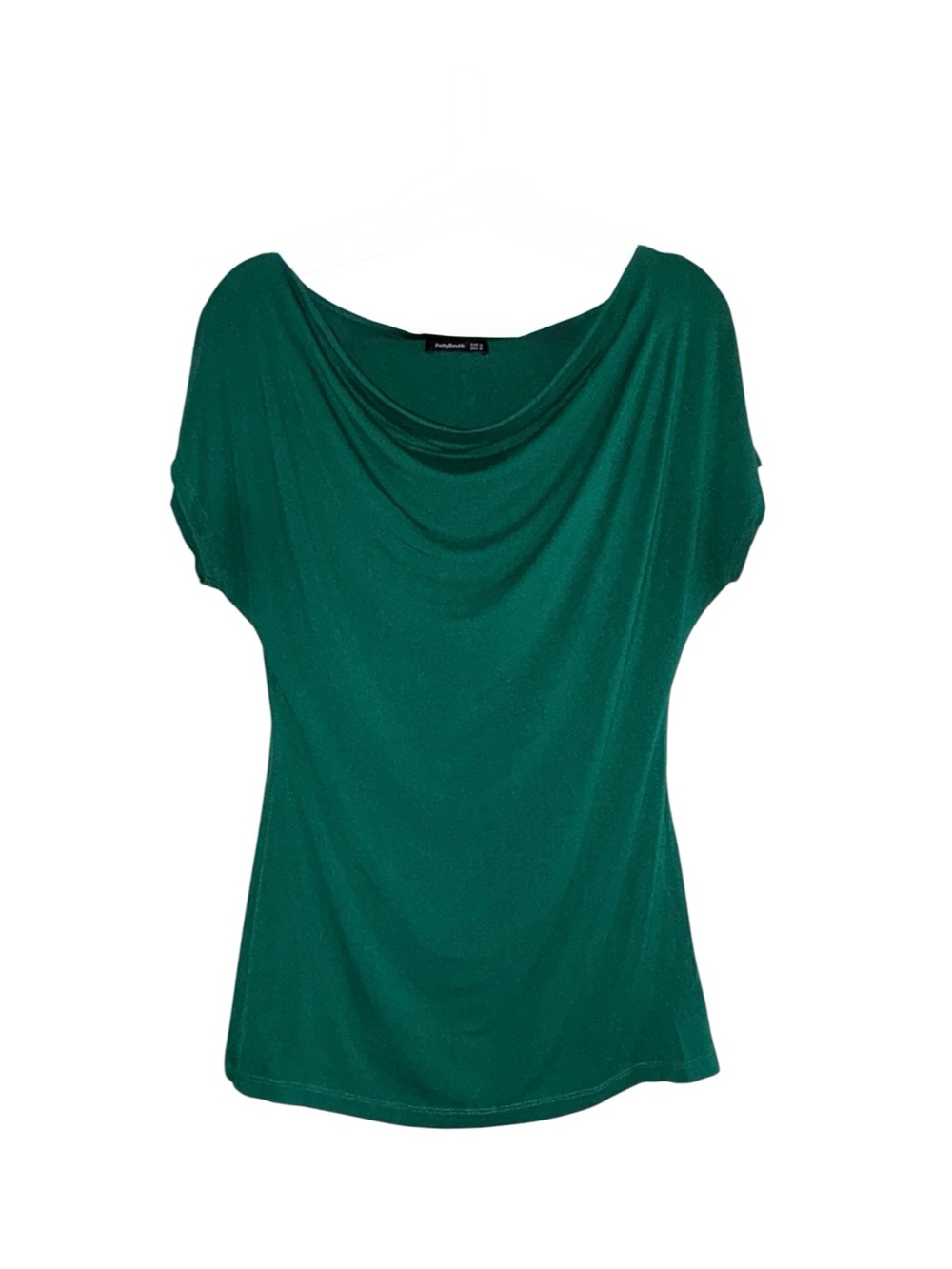 PattyBoutik Women Cowl Neck Short Sleeve Top